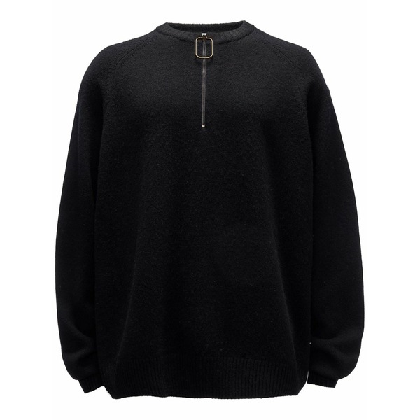 J.W.アンダーソン メンズ 編み物\u0026プルオーバー アウター Crew-neck raglan-sleeves jumper  Black