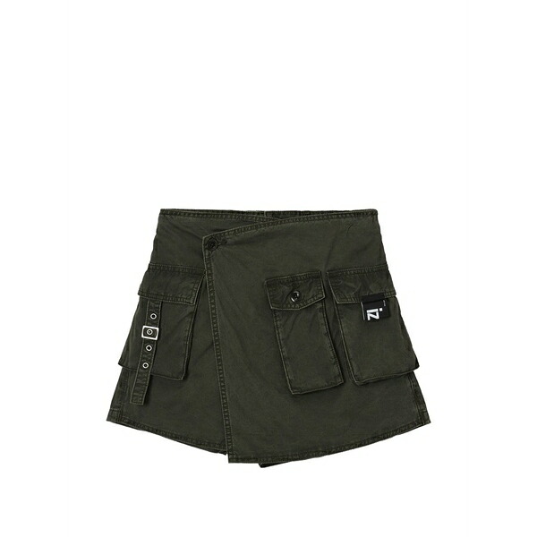 イズエ レディース 心地好いズボン下 ボトムス Cargo-pockets wrap shorts Green