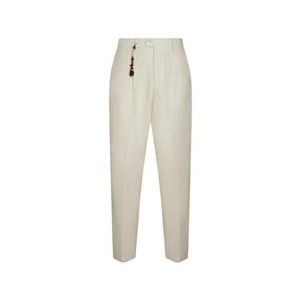 マルコ ペスカローロ メンズ 心地よいズボン下 ボトムス Herringbone-pattern pleated trousers Neutrals