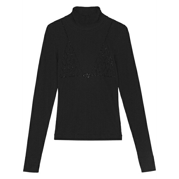 ガニー レディース カットソー トップス Roll-neck top Black