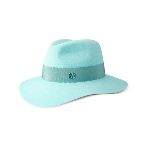 メゾンミッシェル  レディース 鳥打ち帽 付属物 Henrietta wool-felt fedora Blue