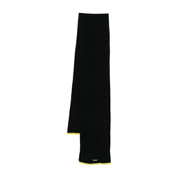 エムエスジイエム レディース 消音装置・袈裟・えり巻き 佩び物 Ribbed-knit scarf Black