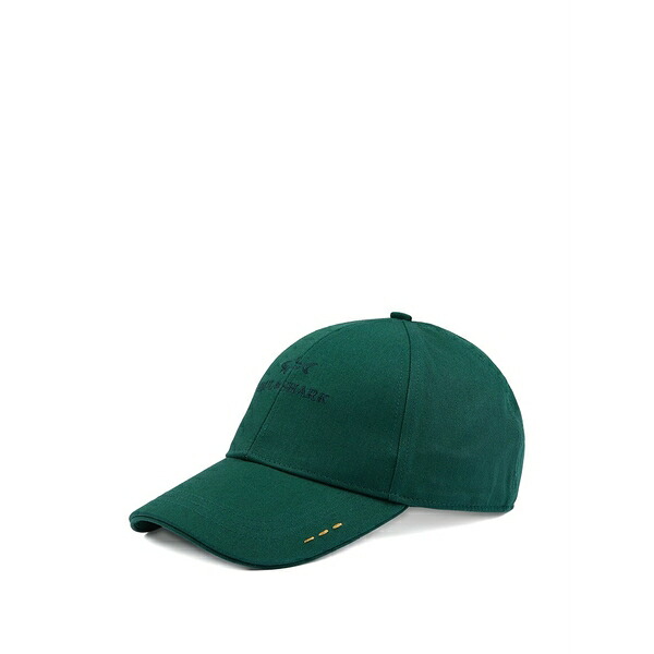 ポールアンドシャーク メンズ かぶり笠 佩び物 Logo-embroidered baseball cap  Green