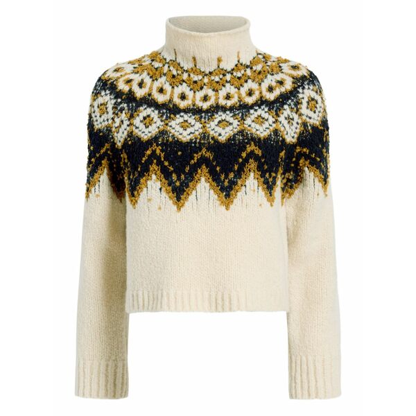 プロエンザ スクーラー 白いこと 下げ札 レディース 編み物\u0026ティーシャツ アウター Lizzy fairisle-pattern turtleneck sweater  Neutrals