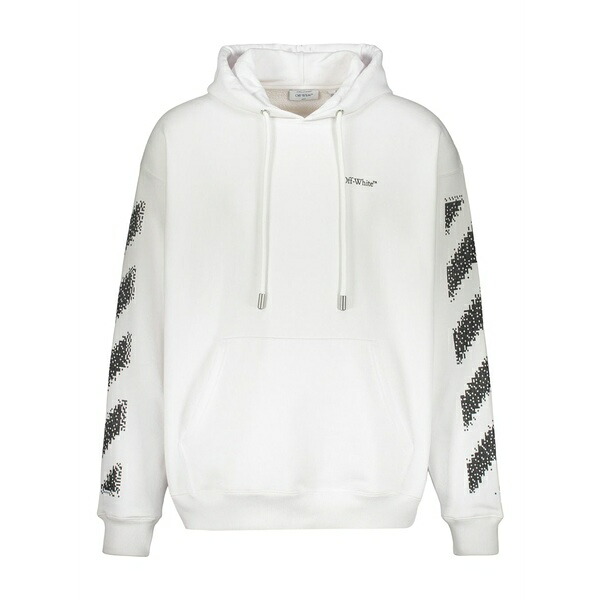 象牙色 メンズ パーカー・スウェットシャツ アウター The pixel diagonal skate logo hoodie White