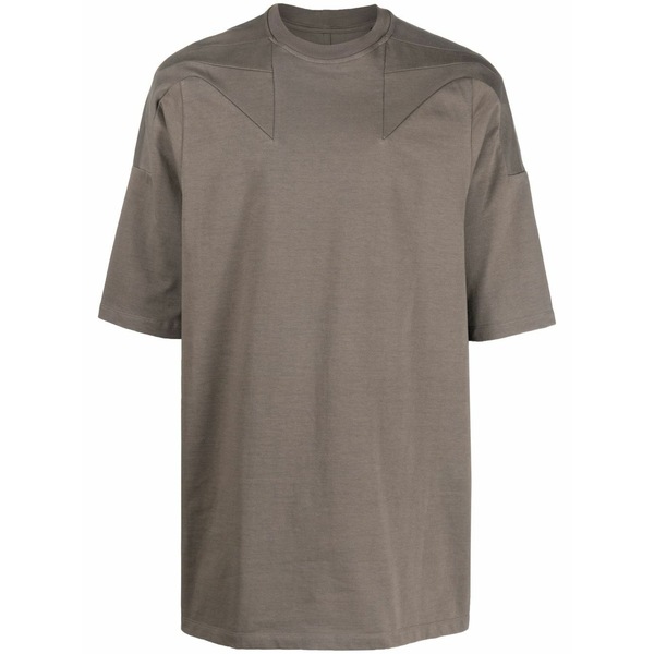 リックオウエンス メンズ ティーシャツ トップス Seam-detail organic cotton t-shirt Brown