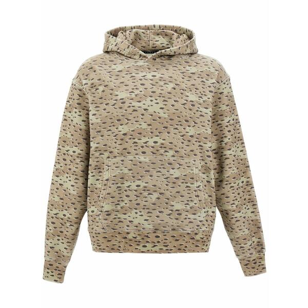 スタンプド メンズ パーカー・スウェットシャツ アウター Camo leopard-print hoodie Neutrals