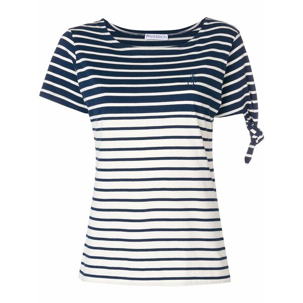 J.W.アンダーソン レディース ティーシャツ トップス Stripe knot t-shirt Blue