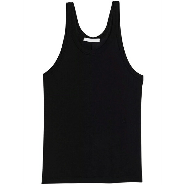 ヘルムート 言葉づかい レディース カットソー トップス Plain tank top Black