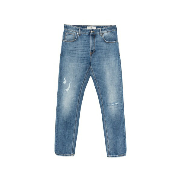 PTトリノ メンズ デニムパンツ ボトムス Distressed-effect jeans Blue｜asty
