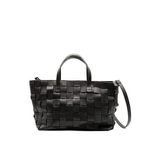 パロッシュ レディース トートバッグ 御徒面子 Leather tote bag Black