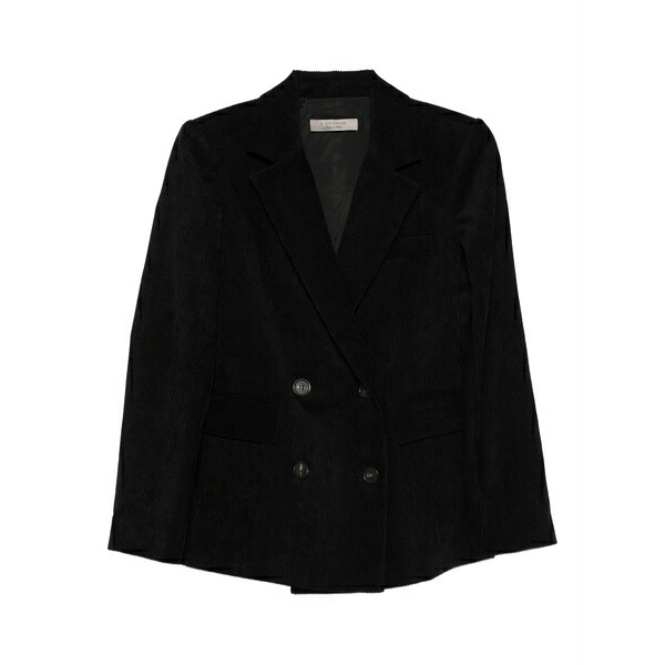 ディー・エクステリア レディース 上衣＆上衣 アウター Corduroy double-breasted blazer Black