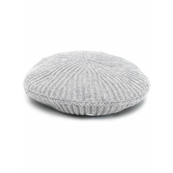 ガニー レディース 鳥打ち帽 付属物 Logo-patch ribbed hat Grey