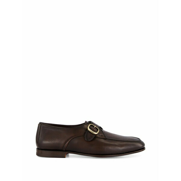 サントーニ メンズ 御召しものシューズ シューズ Buckled leather loafers Brown