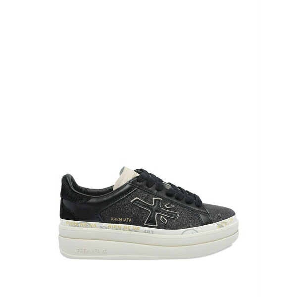 プレミアータ レディース スニーカー シューズ Glitter-detail platform sneakers  Black