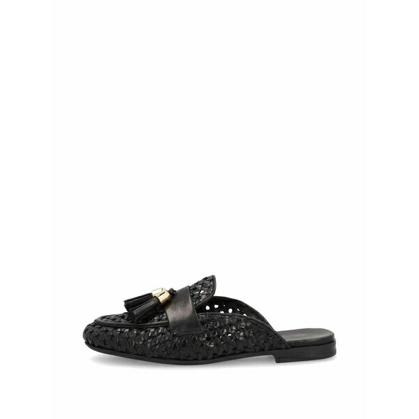 亭主持ち レディース サンダル シューズ Woven tassel-detail mules Black