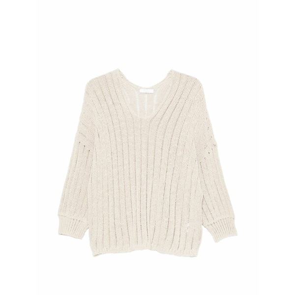 フェデーリ レディース 編み物\u0026スウェーター アウター Open-knit sweater Neutrals
