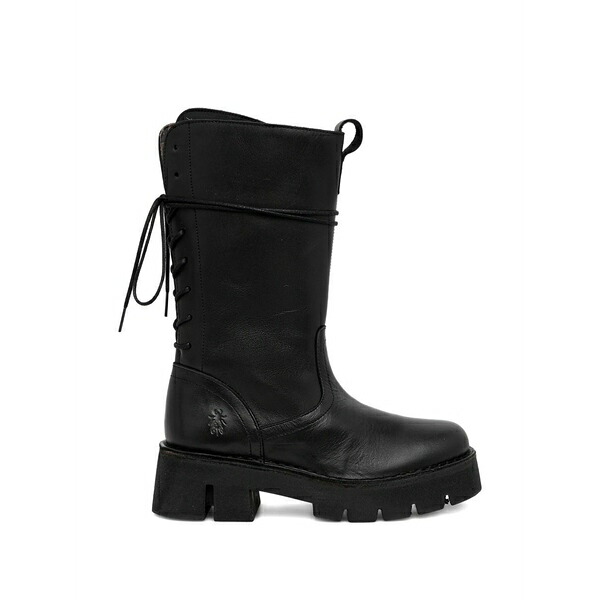 飛球英国の首都 レディース ブーツ シューズ Lace-up platform boots Black