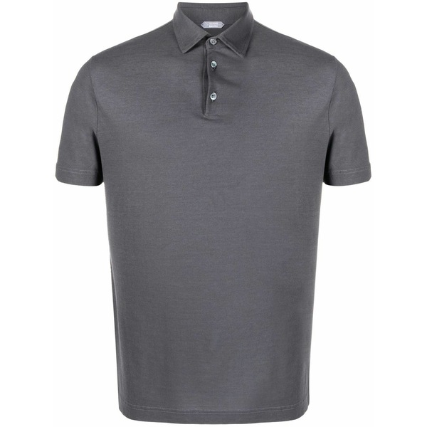 ザノーネ メンズ スポーツシャツ トップス Ice cotton polo shirt Grey