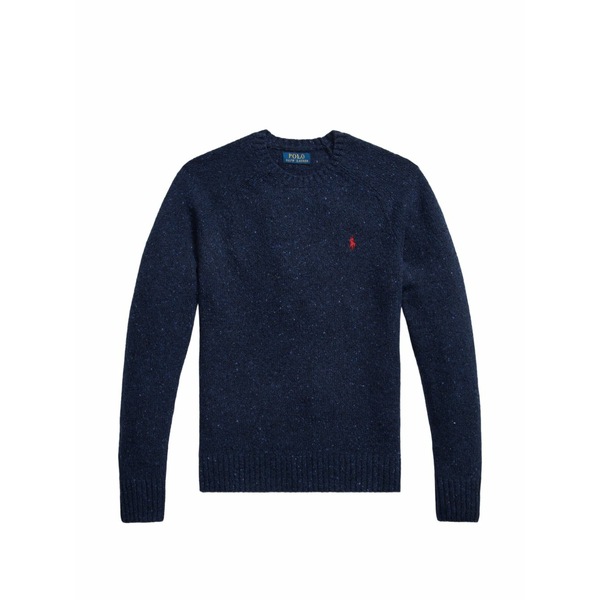ラルフローレン メンズ 編み物\u0026プルオーバー アウター Logo-embroidered sweater Blue