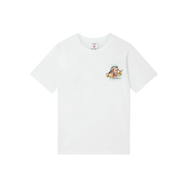 カサブランカ メンズ プルオーバー トップス Graphic-print t-shirt White
