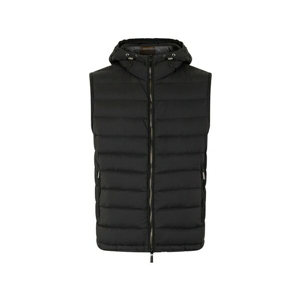 ムーレー メンズ 上衣＆上衣 アウター Hooded padded gilet Black