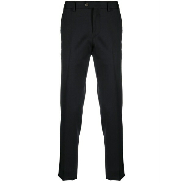 ラルディーニ メンズ 心地よいズボン下 ボトムス Straight-leg wool trousers Blue