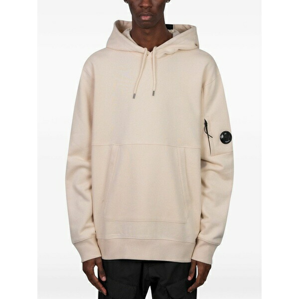 シーピーカンパニー メンズ パーカー・スウェットシャツ アウター Kangaroo-pocket hoodie Neutrals