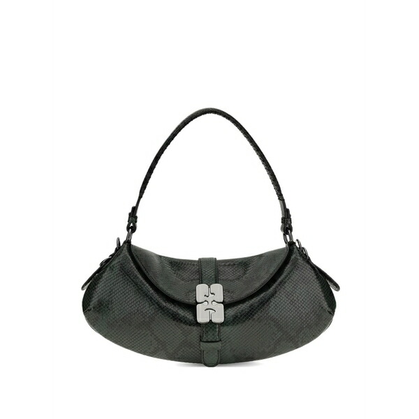 ガニー レディース ショルダーバッグ 御徒面子 B-kat snake-effect buckle shoulder bag Green