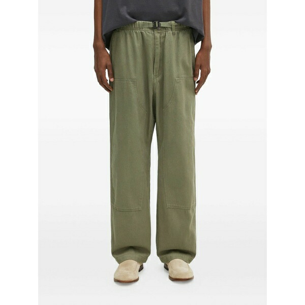 鉄道車両ハート形 メンズ 心地好いズボン下 ボトムス Crawford elasticated-waist trousers Green