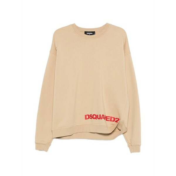 ディースクエアード メンズ パーカー・スウェットシャツ アウター Logo-detail sweatshirt Neutrals