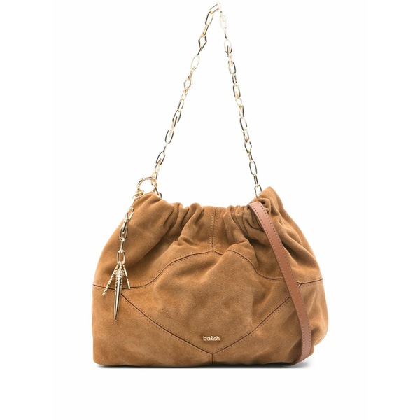 バッシュ レディース トートバッグ 御徒面子 Mini june suede tote bag Brown