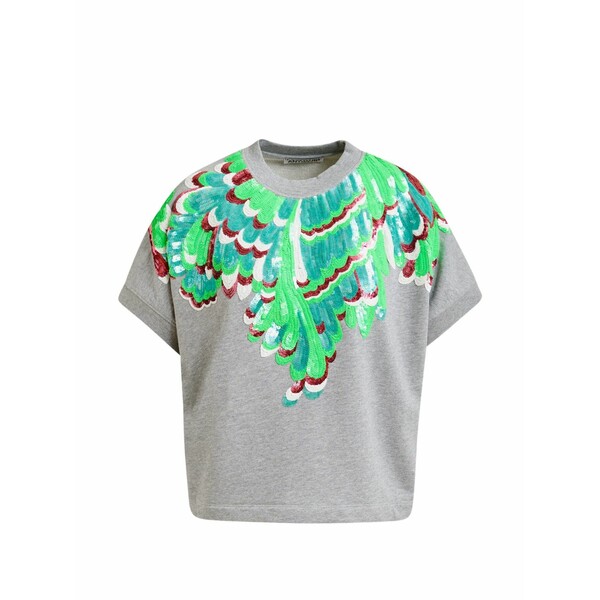 エッセンシャルアントワープ レディース ティーシャツ トップス Sequin-embellished t-shirt Grey