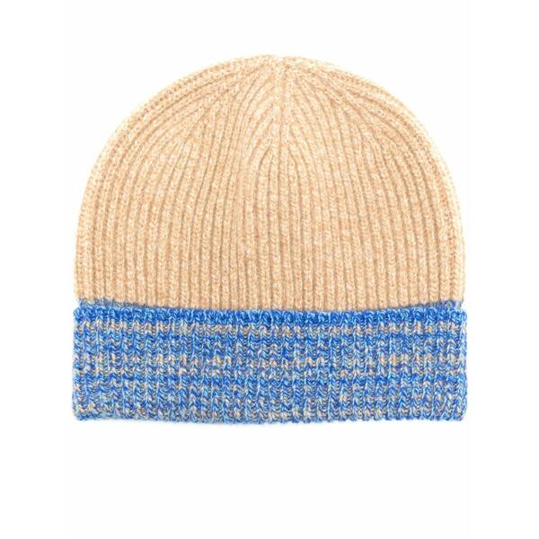 プリングル オブ スコットランド メンズ 鳥打ち帽 付属物 Two-tone ribbed beanie Neutrals
