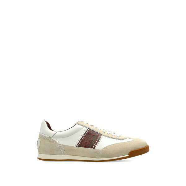 エトロ メンズ スニーカー シューズ Paisley stripe sneakers Neutrals|asty