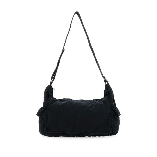 エアル レディース ショルダーバッグ 御徒面子 Twill cargo shoulder bag Black