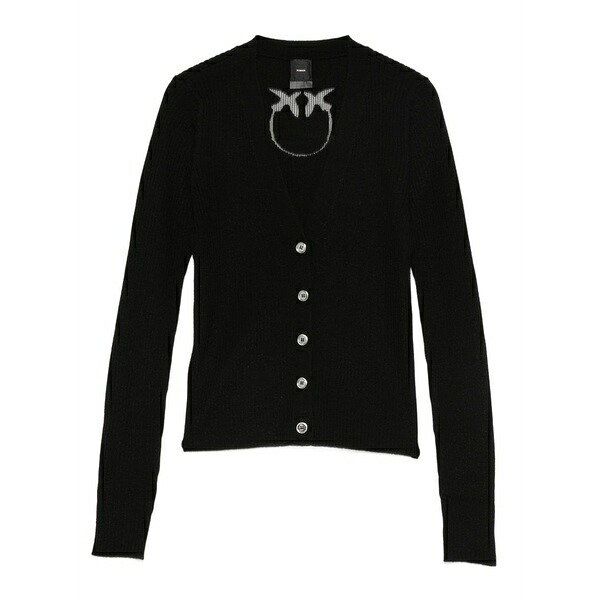 ピンコ レディース ジレー アウター V-neck cardigan Black