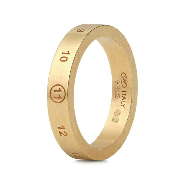 マルタンマルジェラ メンズ 輪っか 付属物 Number logo engraved ring Gold