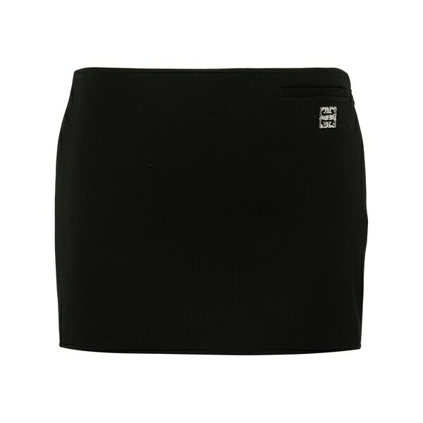 ジバンシー レディース スコート ボトムス 4g-plaque wool miniskirt Black