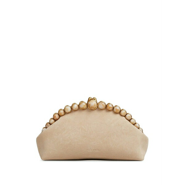 ブームガイア レディース クラッチペダル御徒面子 御徒面子 Una suede clutch bag Neutrals
