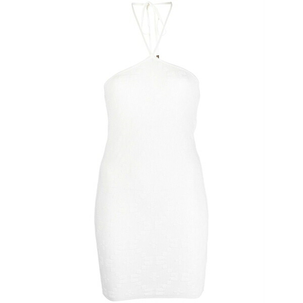 エリザベスフランキ レディース 衣裳 トップス Rear-tie ribbed-knit skirt White