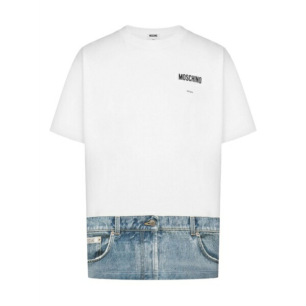 モスキーノ メンズ ティーシャツ トップス Logo-print t-shirt White