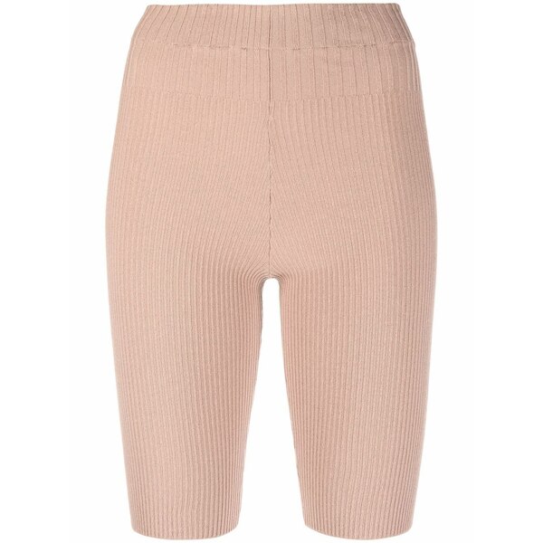 アンドレダモ レディース 心地よいズボン下 ボトムス Ribbed-knit cycling shorts Neutrals