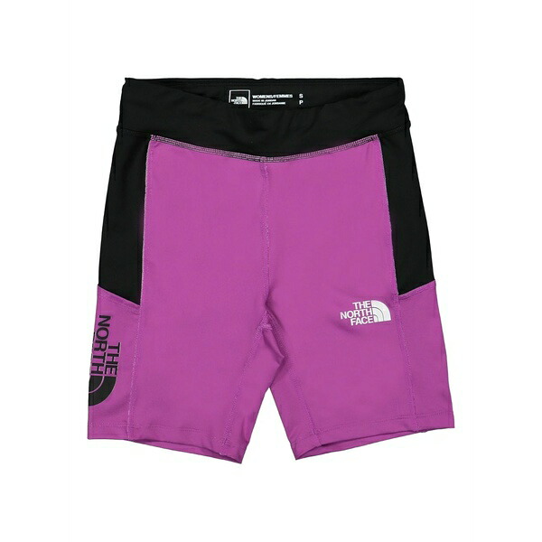 北の方人間の顔 レディース 心地よいズボン下 ボトムス Logo-print shorts Purple