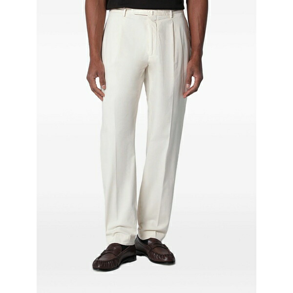 サンタニエロ メンズ 心地好いズボン下 ボトムス Arechi pleated trousers Neutrals
