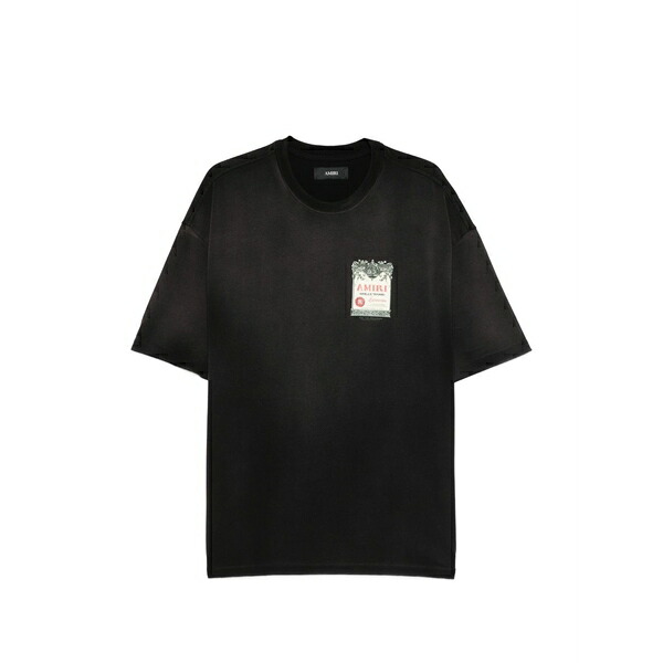 アミリ メンズ Tシャツ トップス Logo-print t-shirt Black｜asty 107,140円