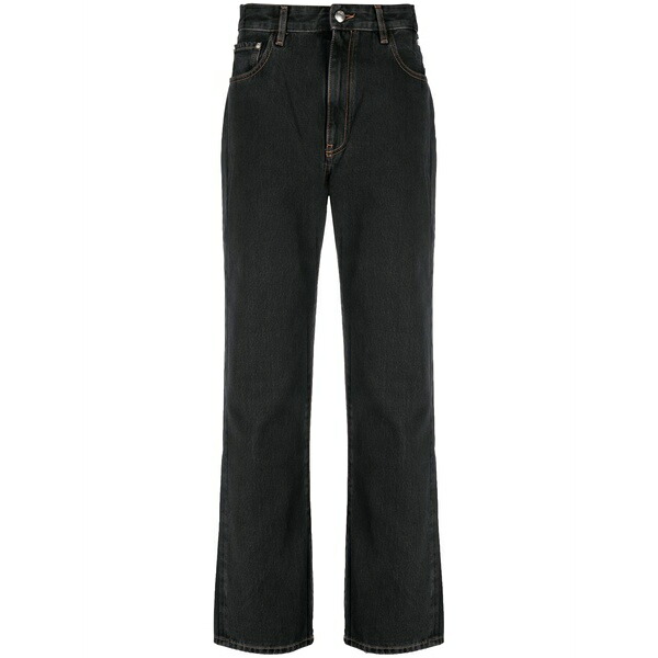 ジーシーディーエス レディース ジーンズズボン下 ボトムス Choker rhinestone-embellished straight jeans Black