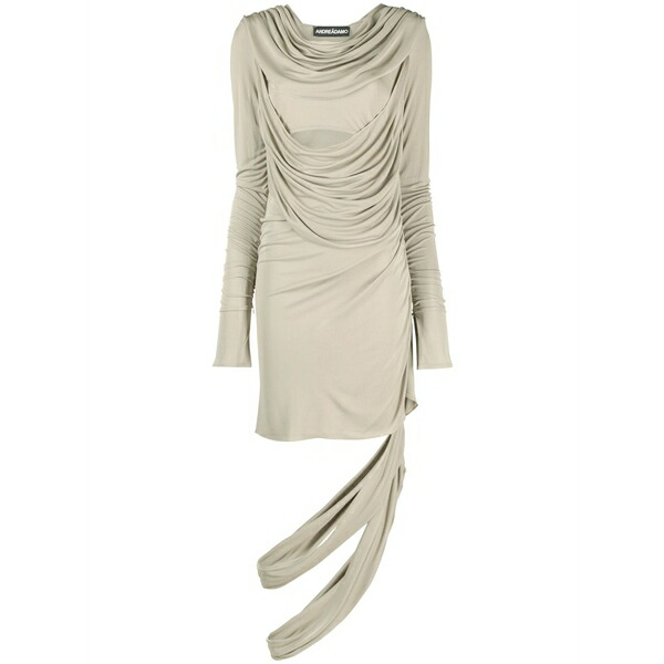 アンドレダモ レディース ワンピース トップス Draped cut-out dress Grey｜asty