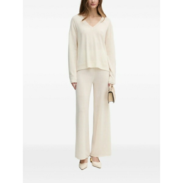 リュージョー レディース 編み物\u0026ティーシャツ アウター V-neck sweater Neutrals