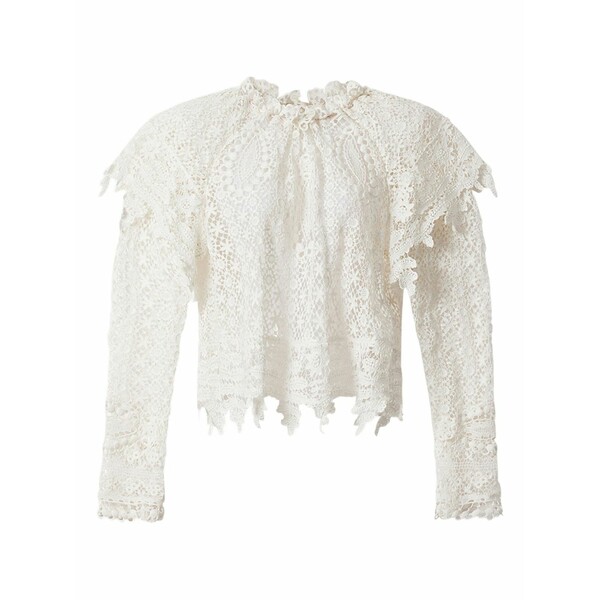 イザベル マラン レディース カットソー トップス Hyliana ruffled lace top White｜asty